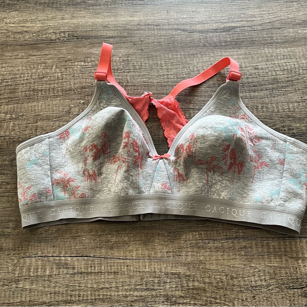 Lane Bryant Cacique Cotton Unlined No-wire Bra Size 46C